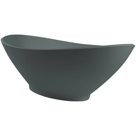 BC Designs Kurv Cian Solid Surface Freestanding Bath L1890 x W900mm Industrial Grey BAB005IG