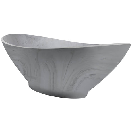 BC Designs Kurv Cian Solid Surface Freestanding Bath L1890 x W900mm Marble BAB005ME