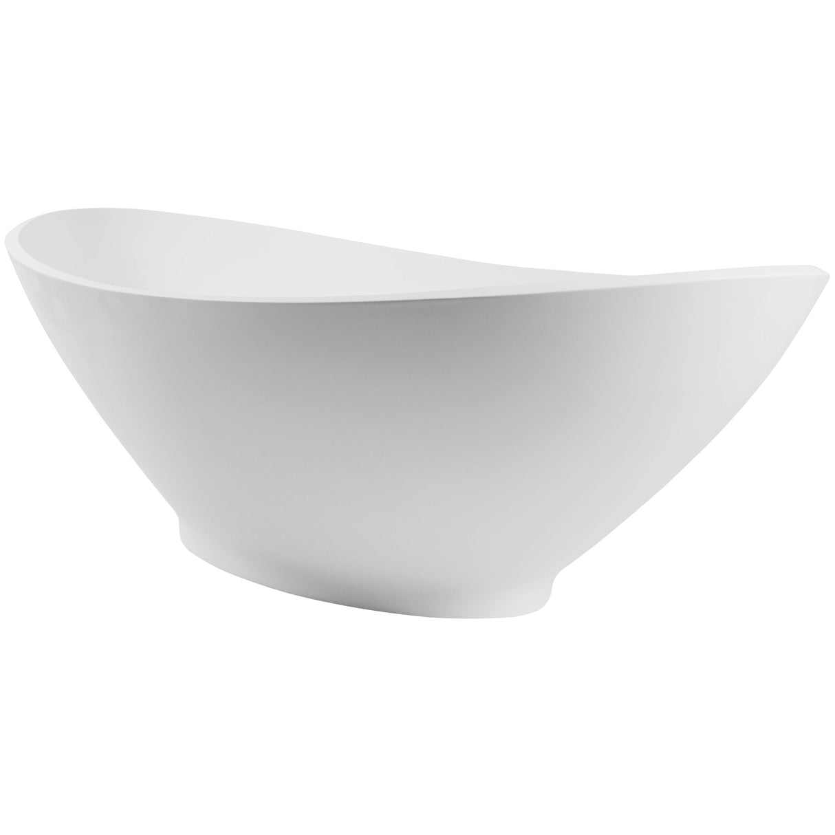 BC Designs Kurv Cian Solid Surface Freestanding Bath L1890 x W900mm Matt White BAB006