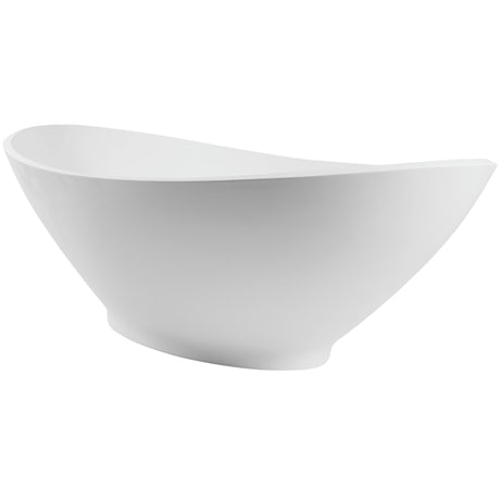 BC Designs Kurv Cian Solid Surface Freestanding Bath L1890 x W900mm Matt White BAB006