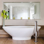 BC Designs Tasse Cian Solid Surface Freestanding Bath L1770 x W880mm Polished White BAB010 LS1