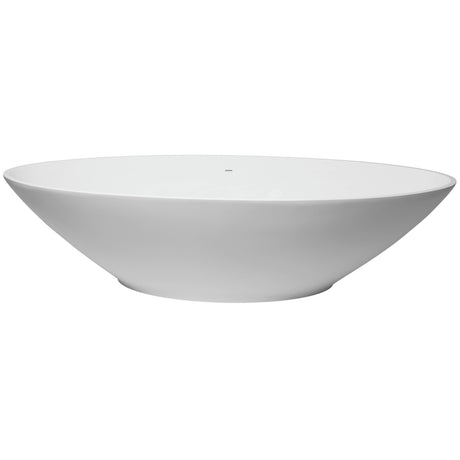 BC Designs Tasse Cian Solid Surface Freestanding Bath L1770 x W880mm Matt White BAB010MW