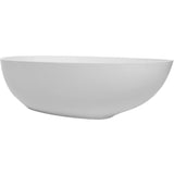 BC Designs Gio Cian Solid Surface Freestanding Bath L1645 x W935mm Polished White BAB062