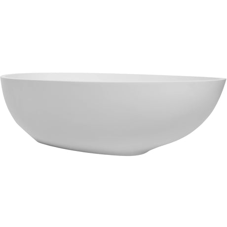 BC Designs Gio Cian Solid Surface Freestanding Bath L1645 x W935mm Polished White BAB062