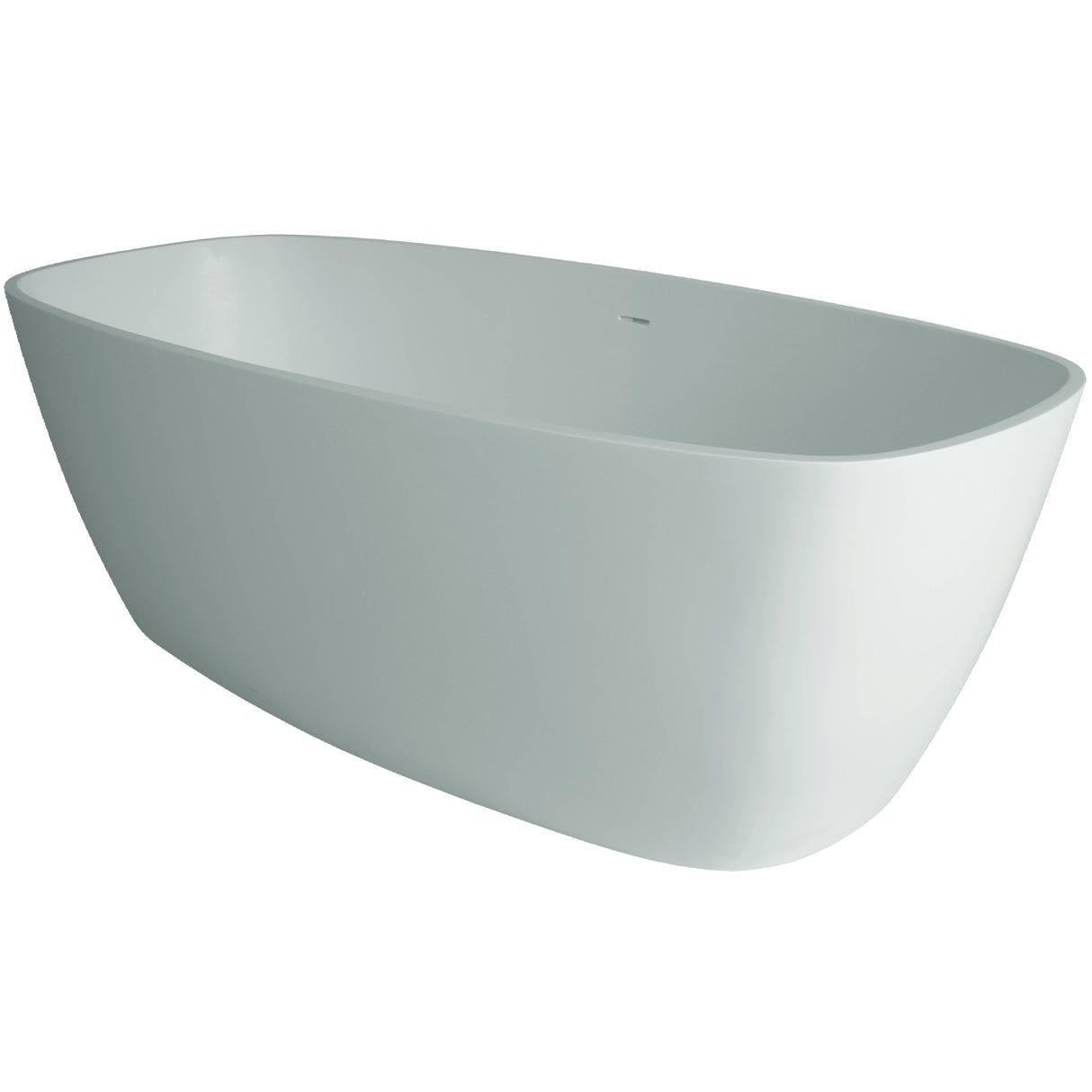 BC Designs Vive Cian Solid Surface Freestanding Bath L1610 x W750mm Matt White BAB063