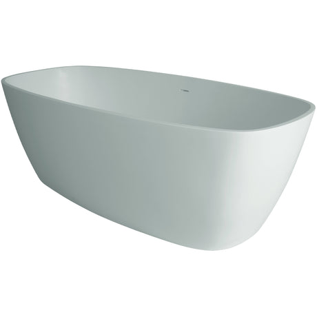 BC Designs Vive Cian Solid Surface Freestanding Bath L1610 x W750mm Polished White BAB064