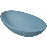 BC Designs Kurv Cian Solid Surface Countertop Basin L615 x W360mm Powder Blue BAB105B