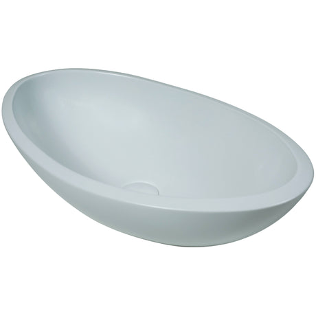 BC Designs Kurv Cian Solid Surface Countertop Basin L615 x W360mm Matt White BAB105MW
