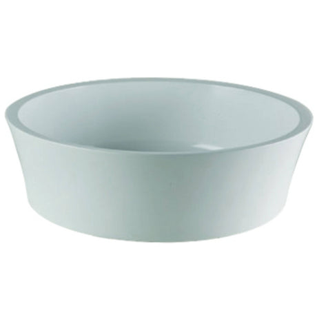 BC Designs Delicata Round Cian Solid Surface Countertop Basin L450 x W450mm Polished White BAB120