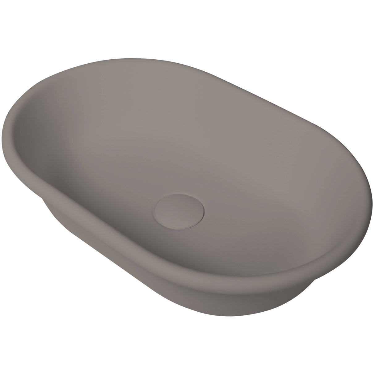 BC Designs Omnia Cian Solid Surface Countertop Basin L530 x W360mm Light Fawn BAB160F