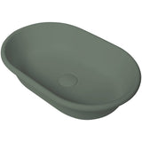 BC Designs Omnia Cian Solid Surface Countertop Basin L530 x W360mm Khaki Green BAB160KG