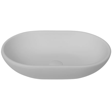 BC Designs Crea Cian Solid Surface Countertop Basin L525 x W340mm Polished White BAB162
