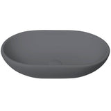 BC Designs Crea Cian Solid Surface Countertop Basin L525 x W340mm Gun Metal BAB162GM