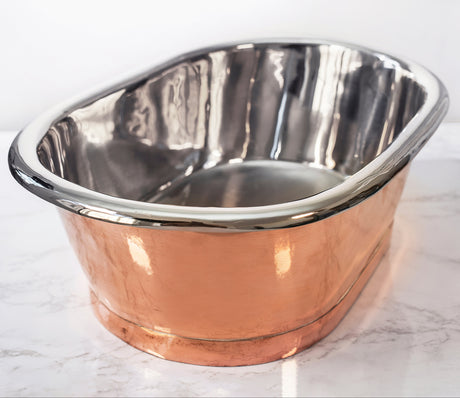 BC Designs Copper Nickel Roll Top Basin Copper/Nickel BAC055 LS