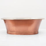 BC Designs Antique Copper Nickel Roll Top Basin L530 x W345mm Antique Copper/Nickel BAC056 LS2
