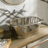 BC Designs Nickel Roll Top Basin L530 x W345mm Nickel BAC060 LS1