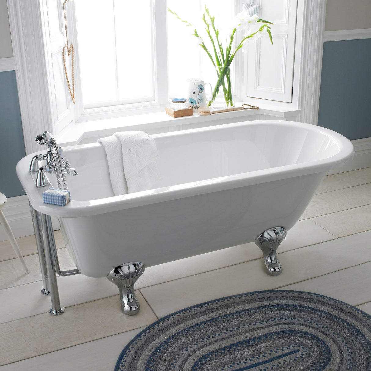 Old London Barnsbury Single Ended Freestanding Bath L1700 x W750mm - Corbel Leg Set RL1707T LS