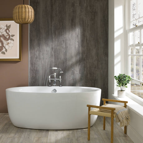 BC Designs Tamorina Acrymite Acrylic Freestanding Bath Gloss White BAS001 LS4
