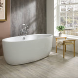 BC Designs Tamorina Acrymite Acrylic Freestanding Bath Gloss White BAS001 LS2