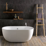 BC Designs Dinkee Acrymite Acrylic Freestanding Bath L1500 x W780mm Gloss White BAS012 LS3