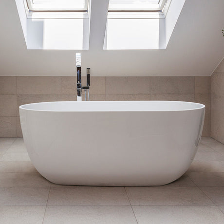 BC Designs Dinkee Acrymite Acrylic Freestanding Bath L1500 x W780mm Gloss White BAS012 LS1