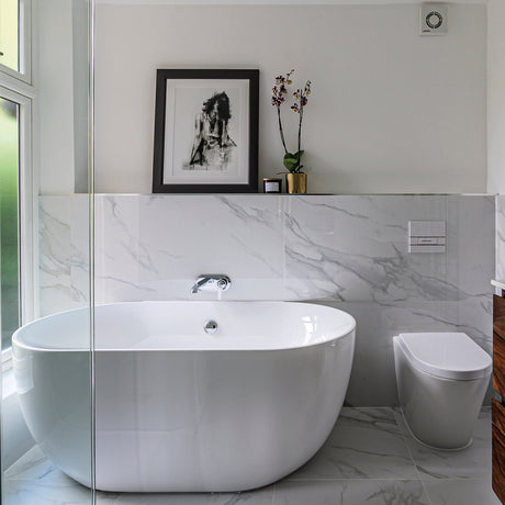 BC Designs Dinkee Acrymite Acrylic Freestanding Bath L1500 x W780mm Gloss White BAS012 LS2