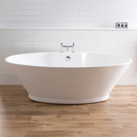 BC Designs Chalice Major Acrymite Acrylic Freestanding Bath L1780 x W935mm Gloss White BAS015 LS2