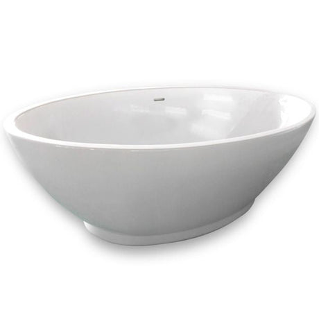 BC Designs Chalice Minor Acrymite Acrylic Freestanding Bath L1650 x W900mm Gloss White BAS016