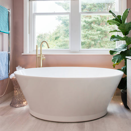 BC Designs Chalice Minor Acrymite Acrylic Freestanding Bath L1650 x W900mm Gloss White BAS016 LS2
