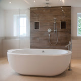 BC Designs Ovali Oval Acrymite Acrylic Freestanding Bath Gloss White BAS019 LS1