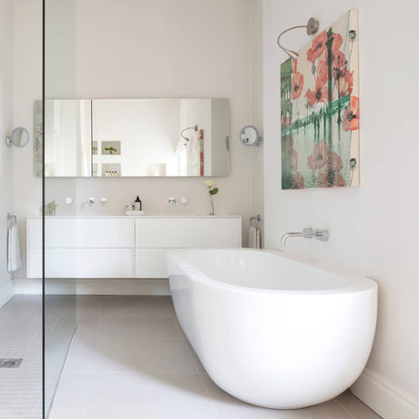 BC Designs Ovali Oval Acrymite Acrylic Freestanding Bath Gloss White BAS019 LS3