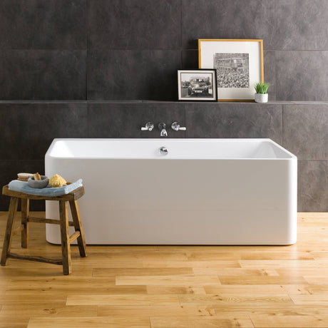 BC Designs Murali Acrymite Acrylic Freestanding Bath L1720 x W740mm Gloss White BAS022 LS