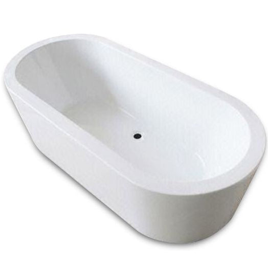BC Designs Plazia Acrymite Acrylic Freestanding Bath L1780 x W800mm Gloss White BAS040