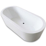 BC Designs Plazia Acrymite Acrylic Freestanding Bath L1780 x W800mm Gloss White BAS040