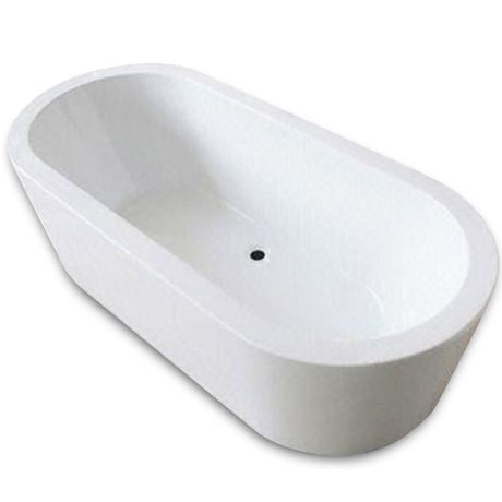 BC Designs Plazia Acrymite Acrylic Freestanding Bath L1780 x W800mm Gloss White BAS040