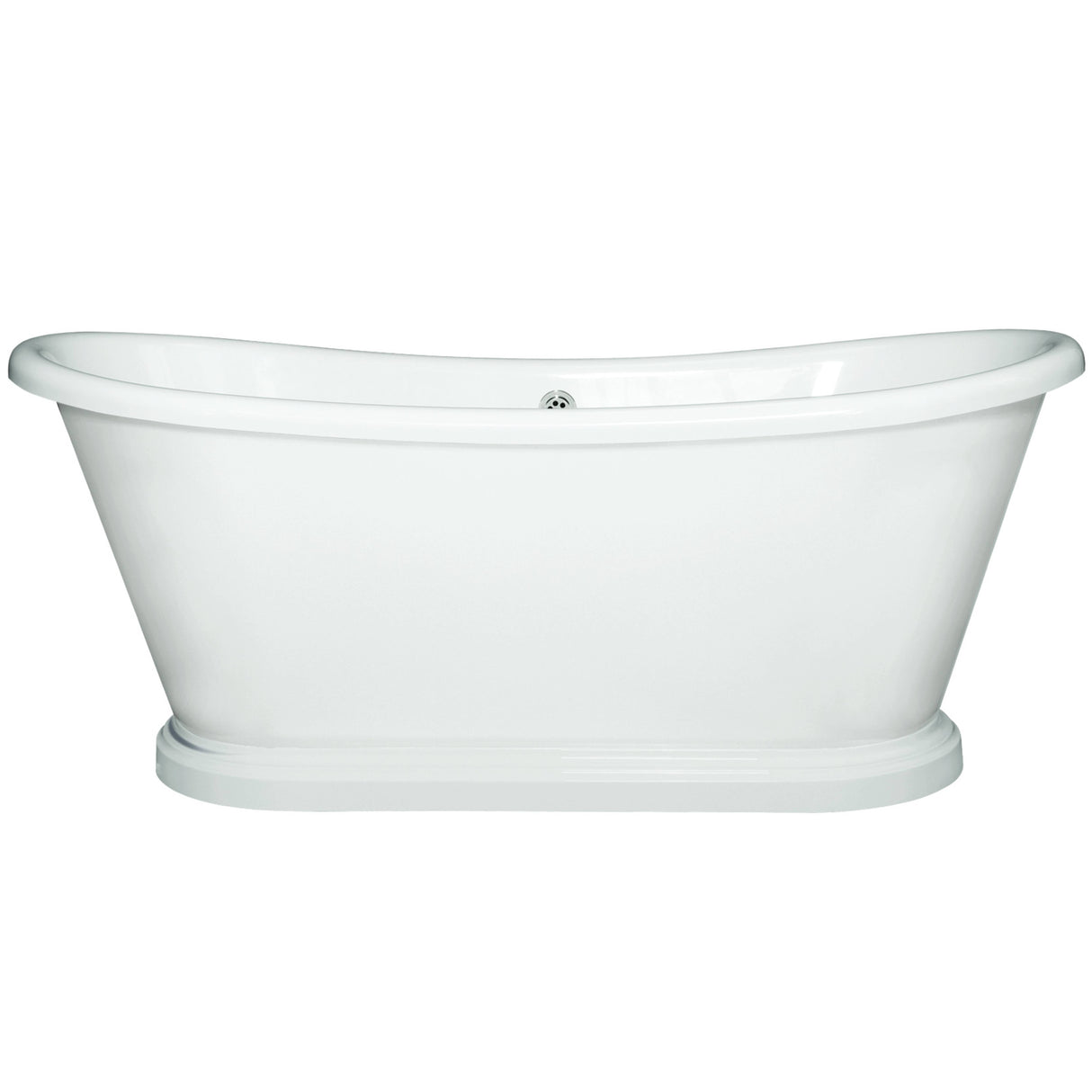 BC Designs The Boat Bath Acrylic Polished White BAS065_1