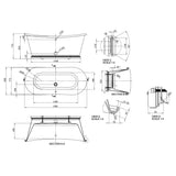 BC Designs The Boat Bath Acrylic Polished White BAS070 LD