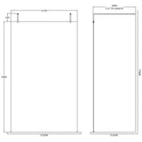 Hudson Reed 8mm Freestanding Wetroom Screen With Arms Brushed Brass BBPAF12 LD