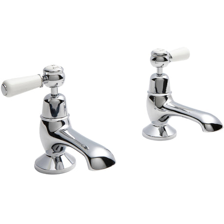 Hudson Reed Topaz Lever Bath Pillar Taps Chrome BC302DL