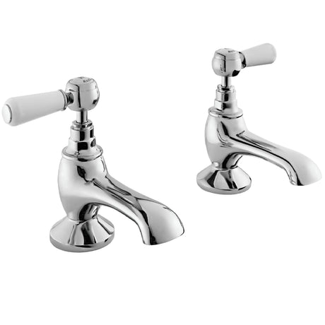 Hudson Reed Topaz Lever Bath Pillar Taps Chrome BC302HL