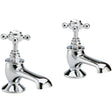 Hudson Reed Topaz Crosshead Bath Pillar Taps Chrome BC302HX