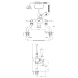 Hudson Reed Topaz Lever Bath Shower Mixer Tap With Shower Kit BC304HL LD