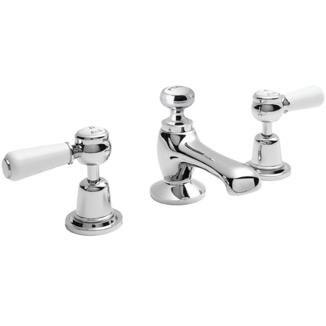 Hudson Reed Topaz Lever 3 Hole Basin Mixer Tap & Waste Chrome BC307DL