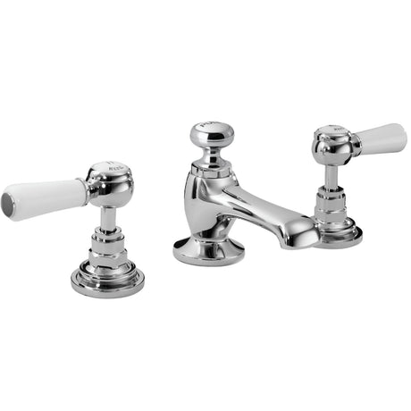 Hudson Reed Topaz Lever 3 Hole Basin Mixer Tap & Waste Chrome BC307HL