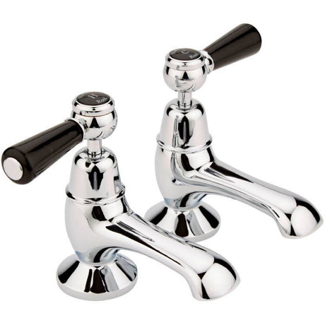 Hudson Reed Topaz Lever Bath Pillar Taps Chrome BC402DL