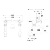 Hudson Reed Topaz Crosshead Bath Filler Tap BC403HX LD