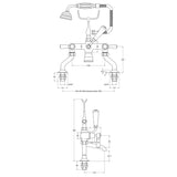 Hudson Reed Topaz Lever Bath Shower Mixer Tap With Shower Kit BC404DL LD