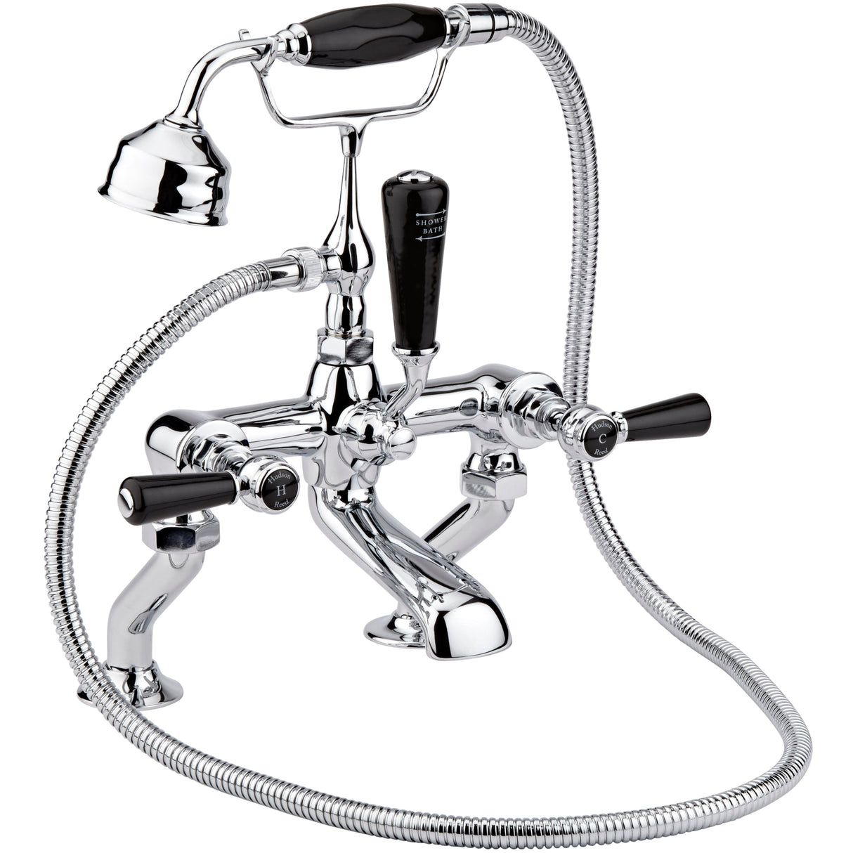 Hudson Reed Topaz Lever Bath Shower Mixer Tap With Shower Kit BC404HL