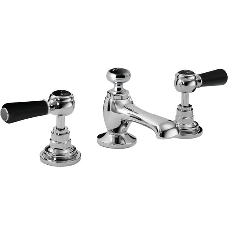 Hudson Reed Topaz Lever 3 Hole Basin Mixer Tap & Waste Chrome BC407HL
