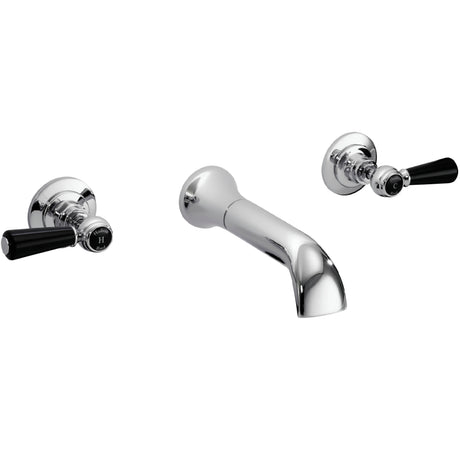 Hudson Reed Topaz Lever 3-Hole Wall Mounted Bath Filler Tap Chrome BC409DL